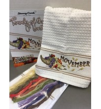 November Towel -of-the-Month, Cross Stitch